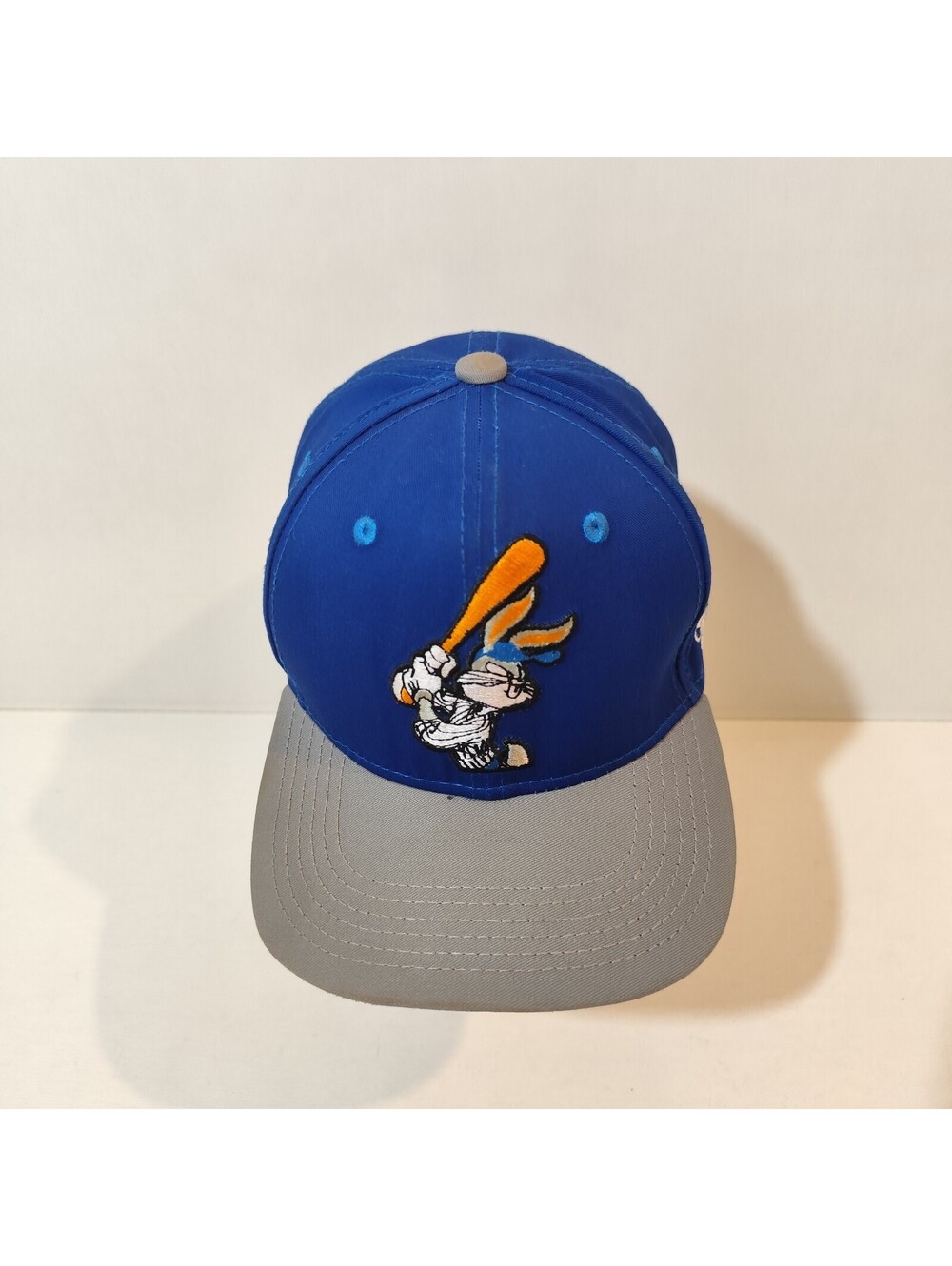 Looney Tunes baseball cap embroidered graphic of Bugs,Blue/GrayUnisex One size